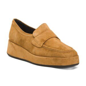LA CANADIENNE Made In Spain Suede Parker Heeled Loafers